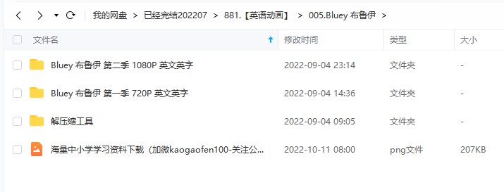 经典早教英语《Bluey布鲁伊》纯英文版第一季+第二季MP4动画视频 百度网盘下载