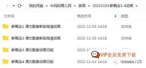 新概念英语动画版资源,1-4册全套268集全套！磨耳朵英语~百度网盘下载